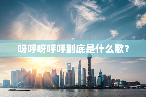 呀呼呀呼呼到底是什么歌？