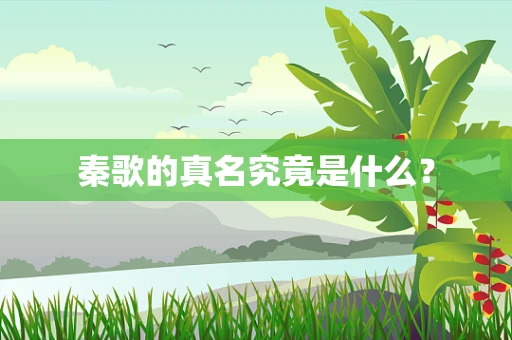 秦歌的真名究竟是什么？