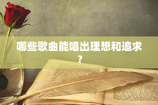 哪些歌曲能唱出理想和追求？
