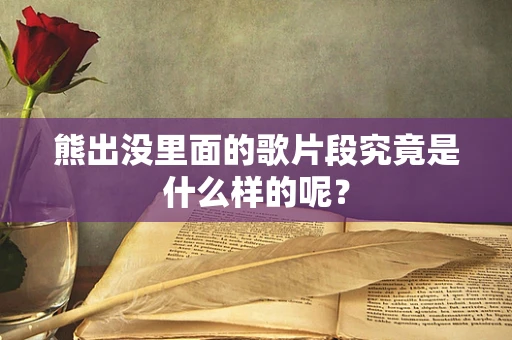 熊出没里面的歌片段究竟是什么样的呢？