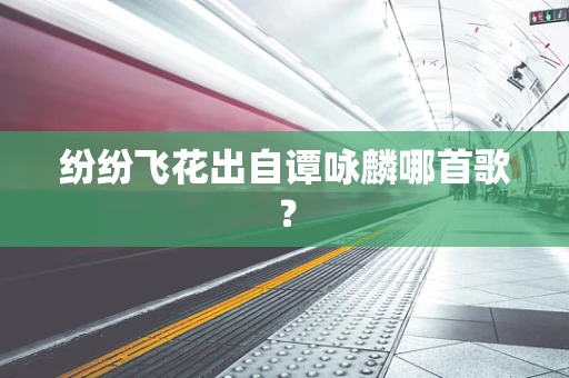 纷纷飞花出自谭咏麟哪首歌？
