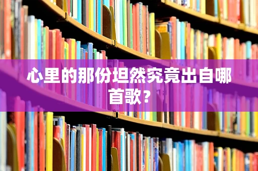 心里的那份坦然究竟出自哪首歌？