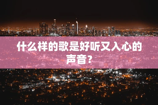 什么样的歌是好听又入心的声音？