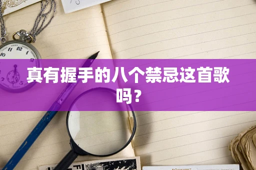 真有握手的八个禁忌这首歌吗？