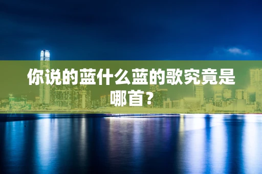 你说的蓝什么蓝的歌究竟是哪首？