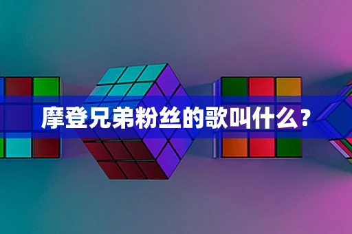 摩登兄弟粉丝的歌叫什么？