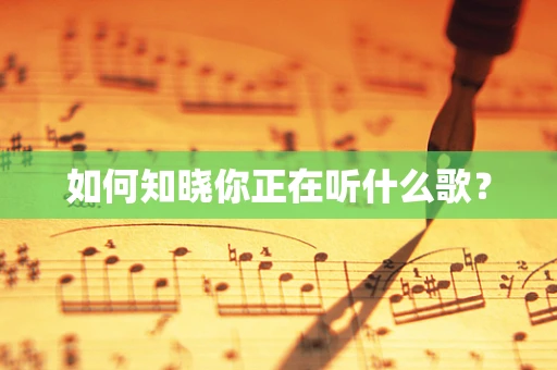 如何知晓你正在听什么歌？