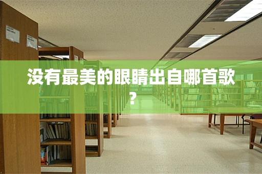 没有最美的眼睛出自哪首歌？