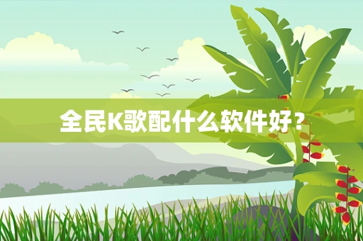 全民K歌配什么软件好？