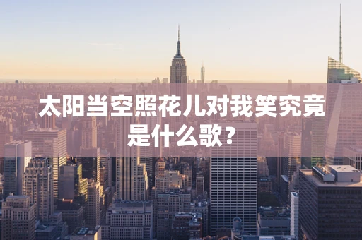 太阳当空照花儿对我笑究竟是什么歌？