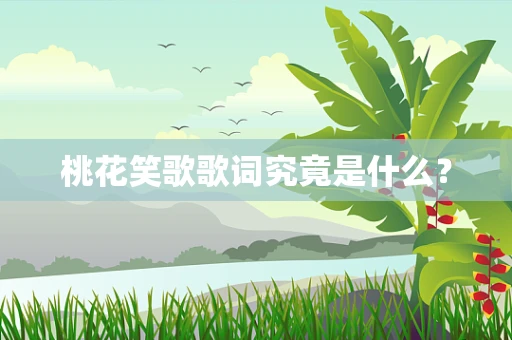 桃花笑歌歌词究竟是什么？