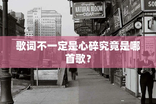 歌词不一定是心碎究竟是哪首歌？