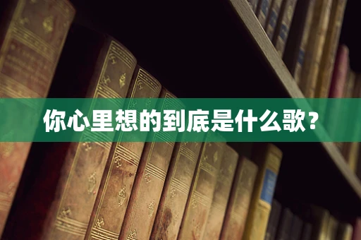 你心里想的到底是什么歌？