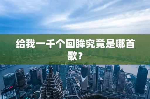 给我一千个回眸究竟是哪首歌？