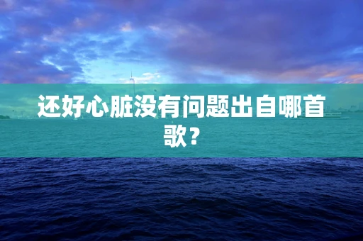 还好心脏没有问题出自哪首歌？