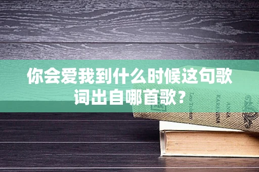 你会爱我到什么时候这句歌词出自哪首歌？