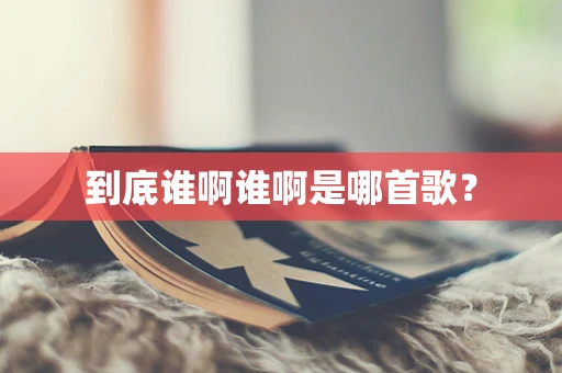 到底谁啊谁啊是哪首歌？
