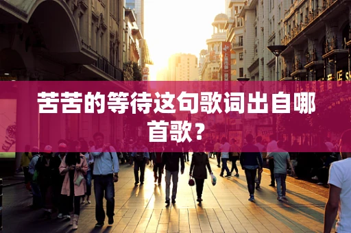苦苦的等待这句歌词出自哪首歌？