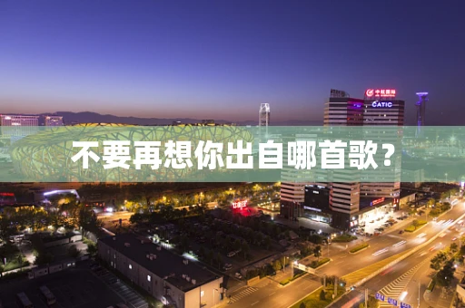 不要再想你出自哪首歌？