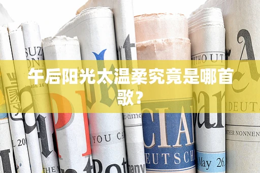 午后阳光太温柔究竟是哪首歌？