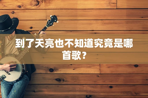 到了天亮也不知道究竟是哪首歌？