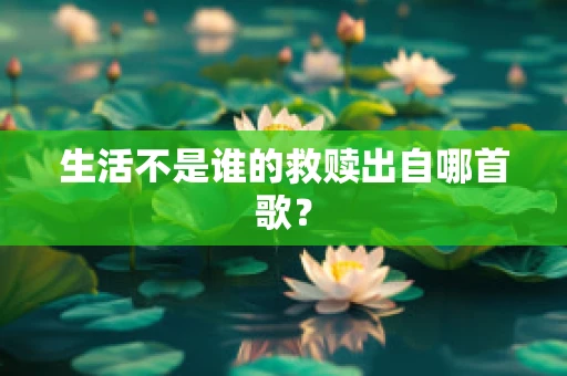 生活不是谁的救赎出自哪首歌？
