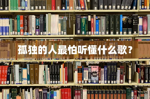 孤独的人最怕听懂什么歌？