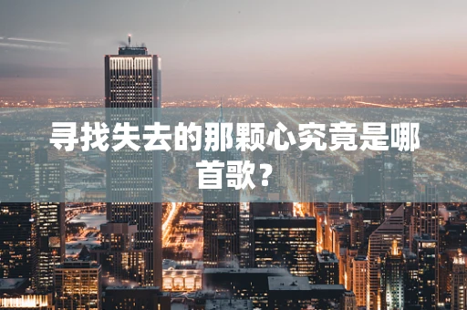 寻找失去的那颗心究竟是哪首歌？