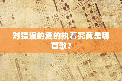 对错误的爱的执着究竟是哪首歌？