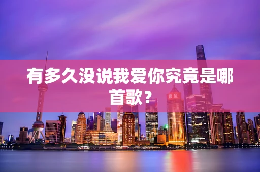 有多久没说我爱你究竟是哪首歌？