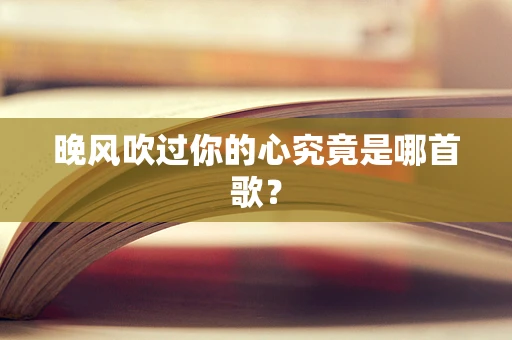 晚风吹过你的心究竟是哪首歌？