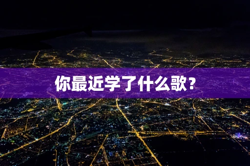 你最近学了什么歌？