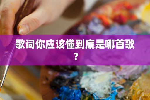 歌词你应该懂到底是哪首歌？