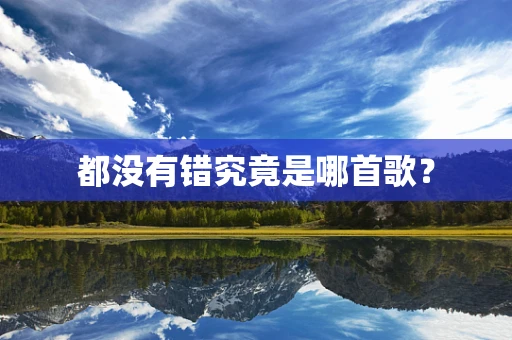 都没有错究竟是哪首歌？