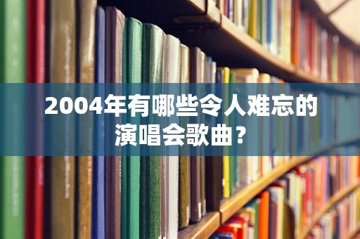2004年有哪些令人难忘的演唱会歌曲？
