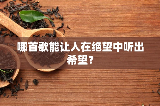 哪首歌能让人在绝望中听出希望？