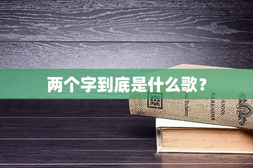 两个字到底是什么歌？