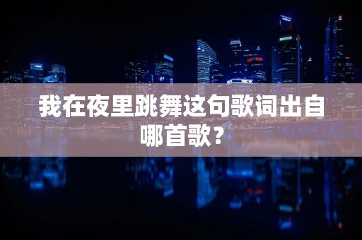 我在夜里跳舞这句歌词出自哪首歌？