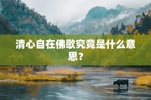 清心自在佛歌究竟是什么意思？
