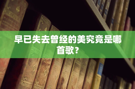 早已失去曾经的美究竟是哪首歌？