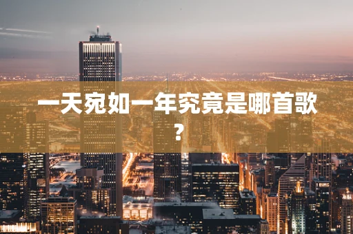 一天宛如一年究竟是哪首歌？