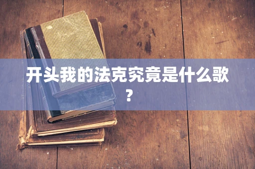 开头我的法克究竟是什么歌？