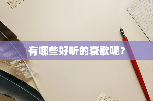 有哪些好听的衰歌呢？