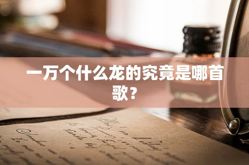 一万个什么龙的究竟是哪首歌？