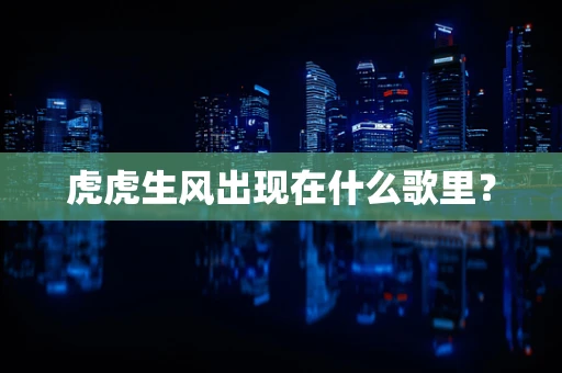 虎虎生风出现在什么歌里？