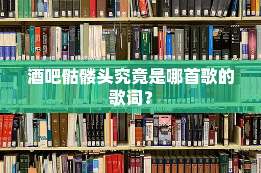 酒吧骷髅头究竟是哪首歌的歌词？