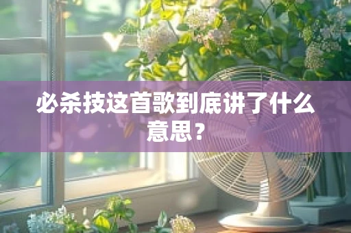 必杀技这首歌到底讲了什么意思？