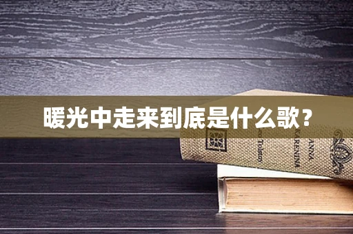 暖光中走来到底是什么歌？