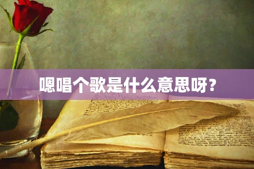 嗯唱个歌是什么意思呀？