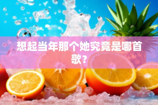 想起当年那个她究竟是哪首歌？